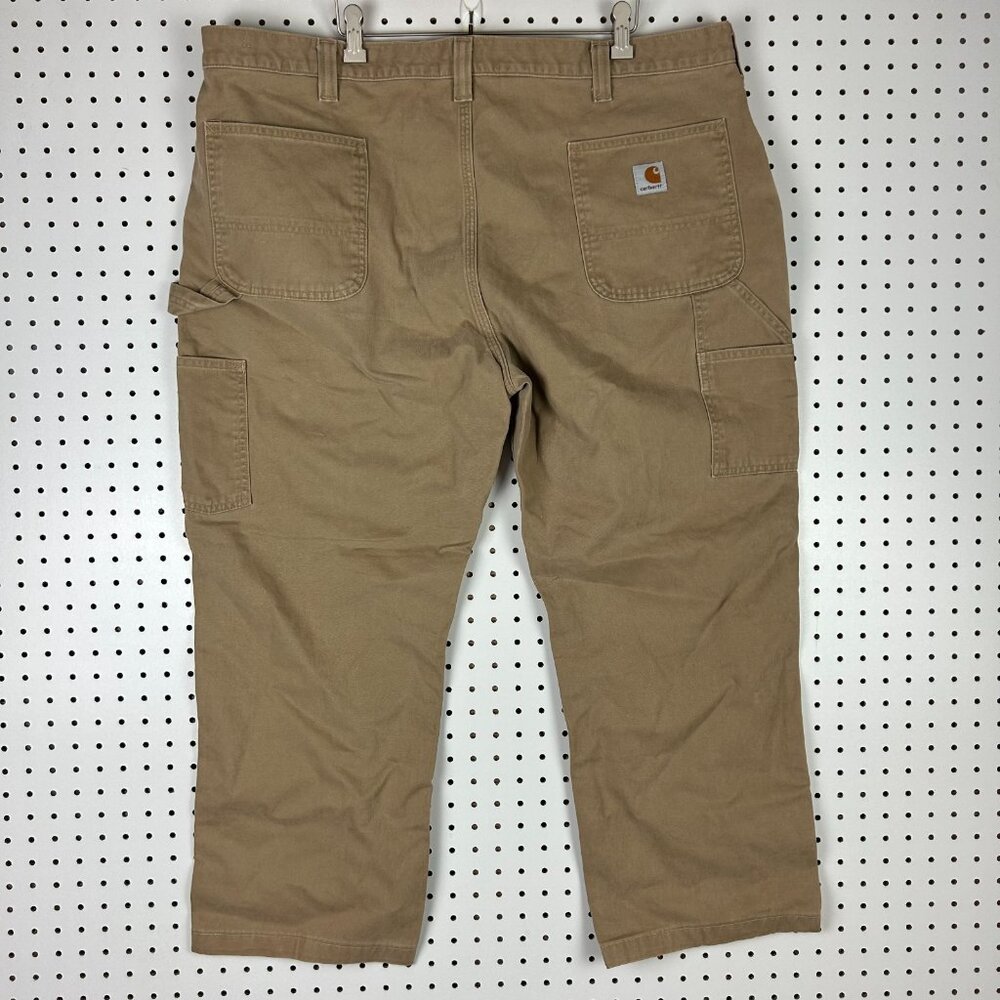 Carhartt Carpenter Pants 44x27 B324 DKH Relaxed Work Wear Khaki‎ Tan Cotton